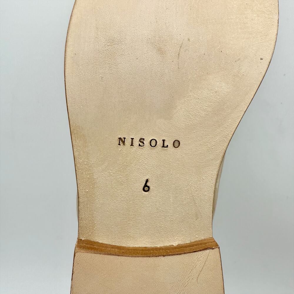 NISOLO Womens Emma D'Orsay Flats SIZE 6M EU 36 Tan Beige Leather Slip On NIB - Picture 12 of 12